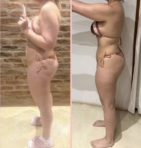 Transformação de aluna · Desafio Seca Diva